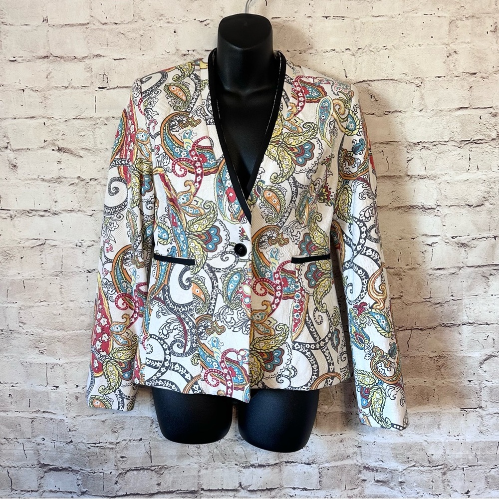 J. Peterman Multicolor Paisley Blazer